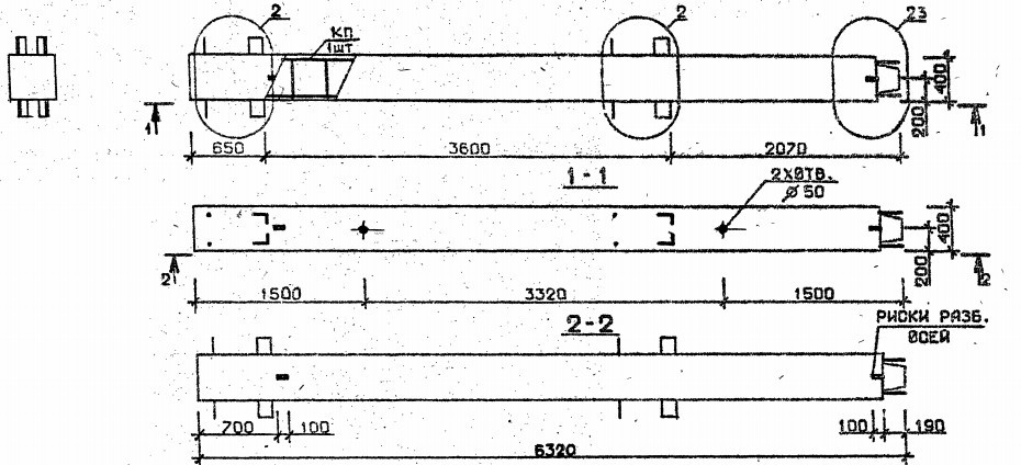 Колонна 1КВ 36.63-11-с Серия 1.020.1-2с/89